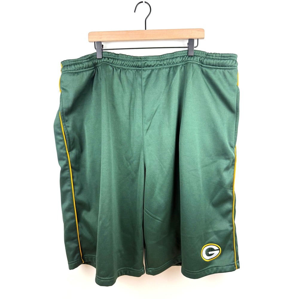Fanatics Green Bay Packers‎ NFL Mesh Shorts Gold Stripe Mens 4XLT Big Tall